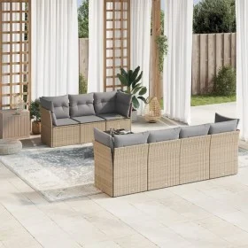 Garden sofa set with beige cushions 8 pcs PE rattan by , Garden sets - Ref: Foro24-3217279, Price: 499,28 €, Discount: %