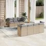 Gartensofa-Set mit beigen Kissen 8 Stück PE-Rattan von , Gartensets - Ref: Foro24-3217279, Preis: 499,28 €, Rabatt: %
