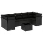 8-piece garden sofa set and black synthetic rattan cushions by , Garden sets - Ref: Foro24-3217285, Price: 515,16 €, Discount: %