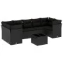 Set de sofás de jardín 8 piezas y cojines ratán sintético negro de , Conjuntos de jardín - Ref: Foro24-3217285, Precio: 535,4...