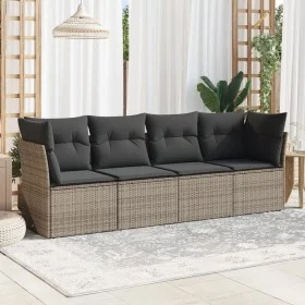 4-piece garden sofa set and gray synthetic rattan cushions by , Garden sets - Ref: Foro24-3217230, Price: 233,49 €, Discount: %