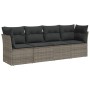 4-piece garden sofa set and gray synthetic rattan cushions by , Garden sets - Ref: Foro24-3217230, Price: 234,10 €, Discount: %