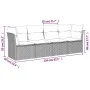 4-piece garden sofa set with black synthetic rattan cushions by , Garden sets - Ref: Foro24-3217226, Price: 245,61 €, Discoun...