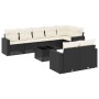 8-teiliges Gartensofa-Set und schwarze synthetische Rattankissen von , Gartensets - Ref: Foro24-3219216, Preis: 529,02 €, Rab...