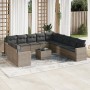 12-piece garden sofa set with gray synthetic rattan cushions by , Garden sets - Ref: Foro24-3219190, Price: 748,69 €, Discoun...