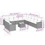 Gartensofa-Set 12-teilig mit schwarzen synthetischen Rattankissen von , Gartensets - Ref: Foro24-3219186, Preis: 734,53 €, Ra...