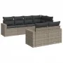 7-piece garden sofa set with gray PE rattan cushions by , Garden sets - Ref: Foro24-3219200, Price: 458,17 €, Discount: %