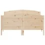 Bed frame with solid pine wood headboard 140x190 cm by , Beds and slatted bases - Ref: Foro24-3216179, Price: 183,57 €, Disco...