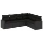 6-piece garden sofa set and black synthetic rattan cushions by , Modular outdoor sofas - Ref: Foro24-3251342, Price: 418,43 €...