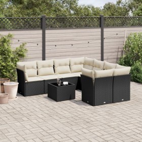 8-teiliges Gartensofa-Set und schwarze synthetische Rattankissen von , Gartensets - Ref: Foro24-3217316, Preis: 493,97 €, Rab...