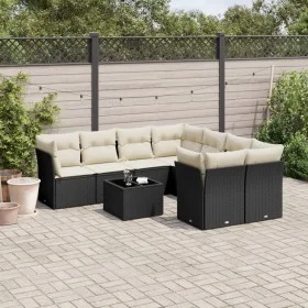8-teiliges Gartensofa-Set und schwarze synthetische Rattankissen von , Gartensets - Ref: Foro24-3217316, Preis: 531,87 €, Rab...