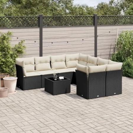 8-piece garden sofa set and black synthetic rattan cushions by , Garden sets - Ref: Foro24-3217316, Price: 531,87 €, Discount: %