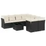 8-piece garden sofa set and black synthetic rattan cushions by , Garden sets - Ref: Foro24-3217316, Price: 531,87 €, Discount: %