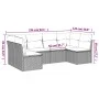 Garden sofa set with cushions 6 pieces beige synthetic rattan by , Garden sets - Ref: Foro24-3249228, Price: 383,15 €, Discou...