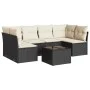 Set de comedor de jardín 7 pzas y cojines ratán sintético negro de , Conjuntos de jardín - Ref: Foro24-3249235, Precio: 396,8...