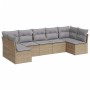 7-piece garden sofa set and beige synthetic rattan cushions by , Garden sets - Ref: Foro24-3249268, Price: 445,13 €, Discount: %