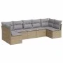 7-piece garden sofa set and beige synthetic rattan cushions by , Garden sets - Ref: Foro24-3249268, Price: 437,95 €, Discount: %