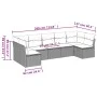 7-piece garden sofa set and beige synthetic rattan cushions by , Garden sets - Ref: Foro24-3249268, Price: 437,95 €, Discount: %