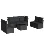 8-teiliges Gartensofa-Set und schwarze synthetische Rattankissen von , Gartensets - Ref: Foro24-3249254, Preis: 496,71 €, Rab...