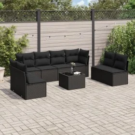 8-piece garden sofa set and black synthetic rattan cushions by , Garden sets - Ref: Foro24-3249294, Price: 509,13 €, Discount: %