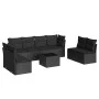 8-piece garden sofa set and black synthetic rattan cushions by , Garden sets - Ref: Foro24-3249294, Price: 509,13 €, Discount: %