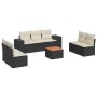 Set de sofás de jardín 8 piezas y cojines ratán sintético negro de , Conjuntos de jardín - Ref: Foro24-3225398, Precio: 424,1...