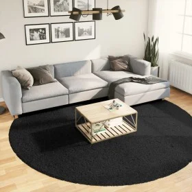 PAMPLONA modern long pile shaggy rug black Ø 280 cm by , Rugs - Ref: Foro24-375293, Price: 116,33 €, Discount: %