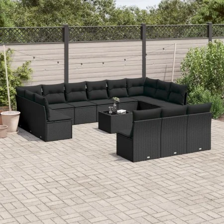 14-piece garden sofa set with black synthetic rattan cushions by , Garden sets - Ref: Foro24-3250234, Price: 828,02 €, Discou...