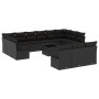 14-teiliges Gartensofa-Set mit schwarzen synthetischen Rattankissen von , Gartensets - Ref: Foro24-3250234, Preis: 840,56 €, ...