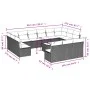 14-piece garden sofa set with black synthetic rattan cushions by , Garden sets - Ref: Foro24-3250234, Price: 828,02 €, Discou...