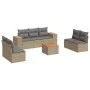 Garden sofa set with beige cushions 8 pcs PE rattan by , Garden sets - Ref: Foro24-3225401, Price: 483,83 €, Discount: %
