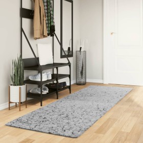 Alfombra peluda de pelo largo moderna PAMPLONA gris 80x250 cm