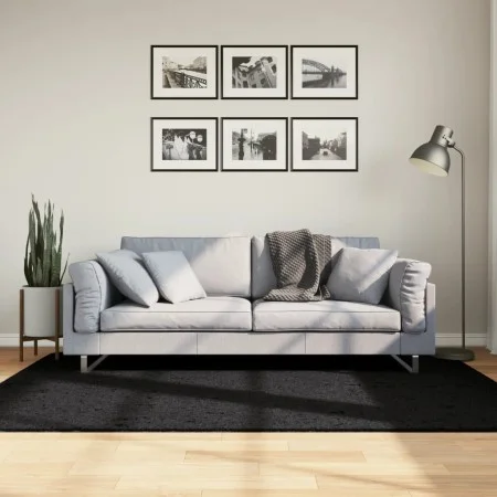 PAMPLONA moderner Langflor-Shaggy-Teppich Schwarz 140x200 cm von , Teppiche - Ref: Foro24-375279, Preis: 54,34 €, Rabatt: %