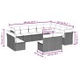 Gartensofa-Set 12-teilig mit schwarzen synthetischen Rattankissen von , Gartensets - Ref: Foro24-3250304, Preis: 738,41 €, Ra...