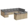 Garden sofa set with cushions 13 pieces beige synthetic rattan by , Garden sets - Ref: Foro24-3250288, Price: 857,60 €, Disco...