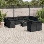 Garden sofa and cushion set 13 pieces black synthetic rattan by , Garden sets - Ref: Foro24-3250274, Price: 868,76 €, Discoun...