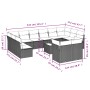 Garden sofa and cushion set 13 pieces black synthetic rattan by , Garden sets - Ref: Foro24-3250274, Price: 868,76 €, Discoun...