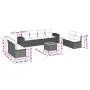 9-teiliges Gartensofa-Set mit beigen synthetischen Rattankissen von , Gartensets - Ref: Foro24-3225408, Preis: 533,44 €, Raba...
