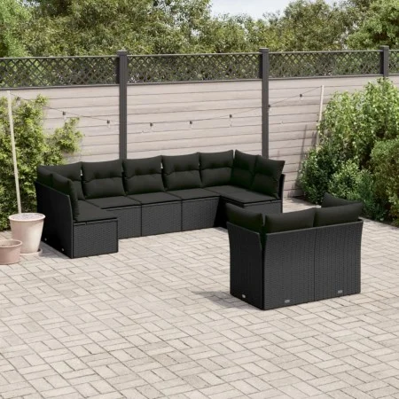8-piece garden sofa set and black synthetic rattan cushions by , Garden sets - Ref: Foro24-3249984, Price: 567,73 €, Discount: %