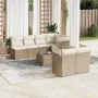 Juego de sofás de jardín con cojines beige 8 pzas ratán PE de , Conjuntos de jardín - Ref: Foro24-3217298, Precio: 549,33 €, ...
