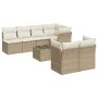 Gartensofa-Set mit beigen Kissen 8 Stück PE-Rattan von , Gartensets - Ref: Foro24-3217298, Preis: 552,46 €, Rabatt: %
