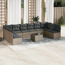 11-piece garden sofa set and gray synthetic rattan cushions by , Garden sets - Ref: Foro24-3218100, Price: 594,59 €, Discount: %