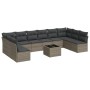 11-teiliges Gartensofa-Set und graue synthetische Rattankissen von , Gartensets - Ref: Foro24-3218100, Preis: 603,85 €, Rabat...