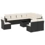 11-teiliges Gartensofa-Set und schwarze synthetische Rattankissen von , Gartensets - Ref: Foro24-3219106, Preis: 617,50 €, Ra...