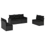 7-piece garden dining set and black synthetic rattan cushions by , Modular outdoor sofas - Ref: Foro24-3251162, Price: 438,15...