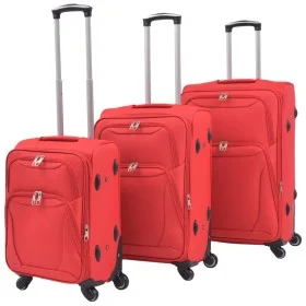 Set of 3 red soft suitcases by , Suitcases - Ref: Foro24-91316, Price: 156,42 €, Discount: %
