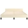 Bed frame with headboard cream synthetic leather 140x200cm by , Beds and slatted bases - Ref: Foro24-347503, Price: 120,00 €,...