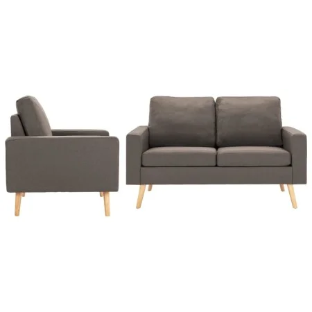 Taupe Gray Fabric 2-Piece Sofa Set by , Sofas - Ref: Foro24-3056622, Price: 523,51 €, Discount: %