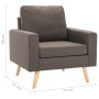 Juego de sofás de 2 piezas de tela gris taupe de , Sofás - Ref: Foro24-3056622, Precio: 533,48 €, Descuento: %