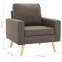 Taupe Gray Fabric 2-Piece Sofa Set by , Sofas - Ref: Foro24-3056622, Price: 523,51 €, Discount: %